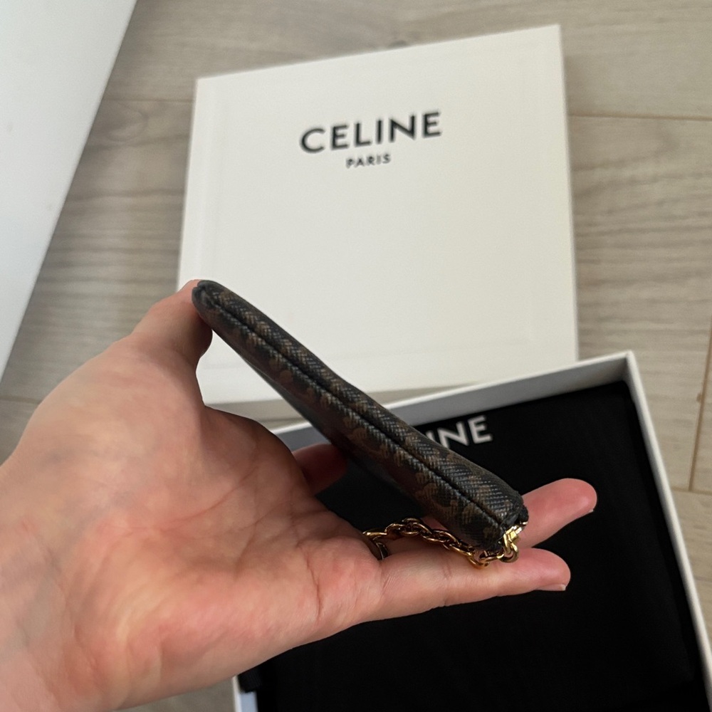 Celine Dark Brown Monogram Key Holder - Picture 6 of 8
